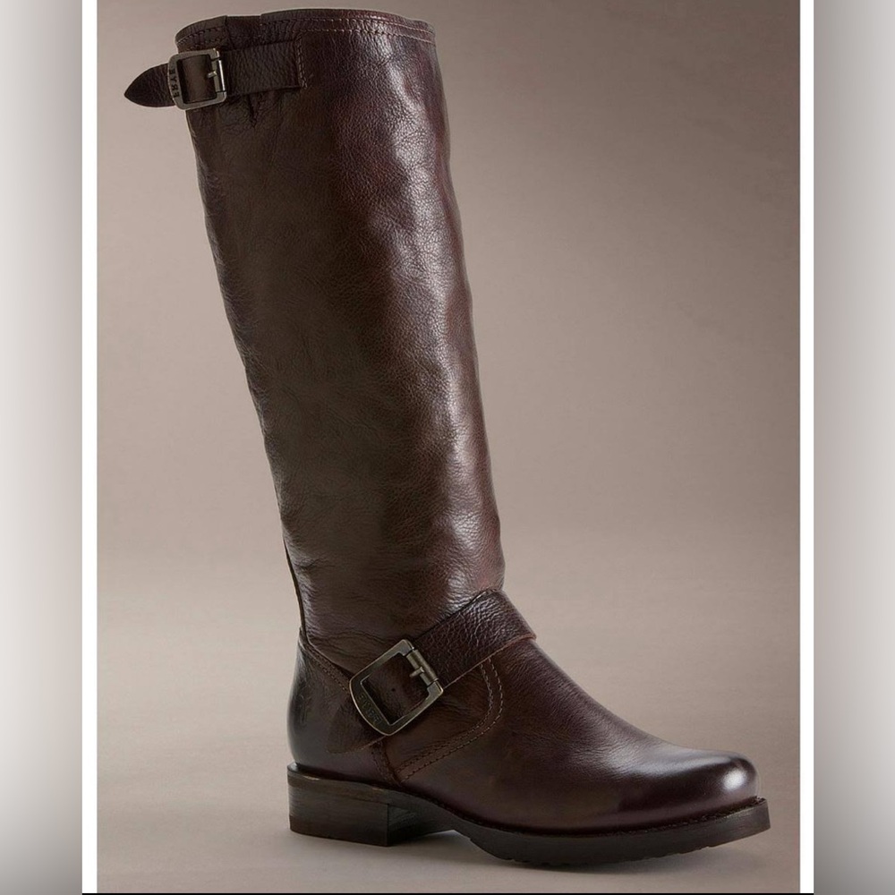 Frye Vintage Veronica Boots (WIDE CALF!) – Dark Brown – Size 8.5M